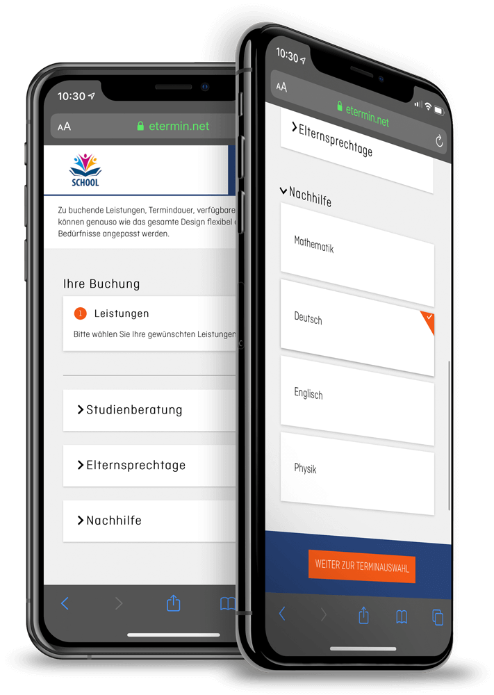 Online Terminkalender und Terminbuchung für Schulen & Universitäten
