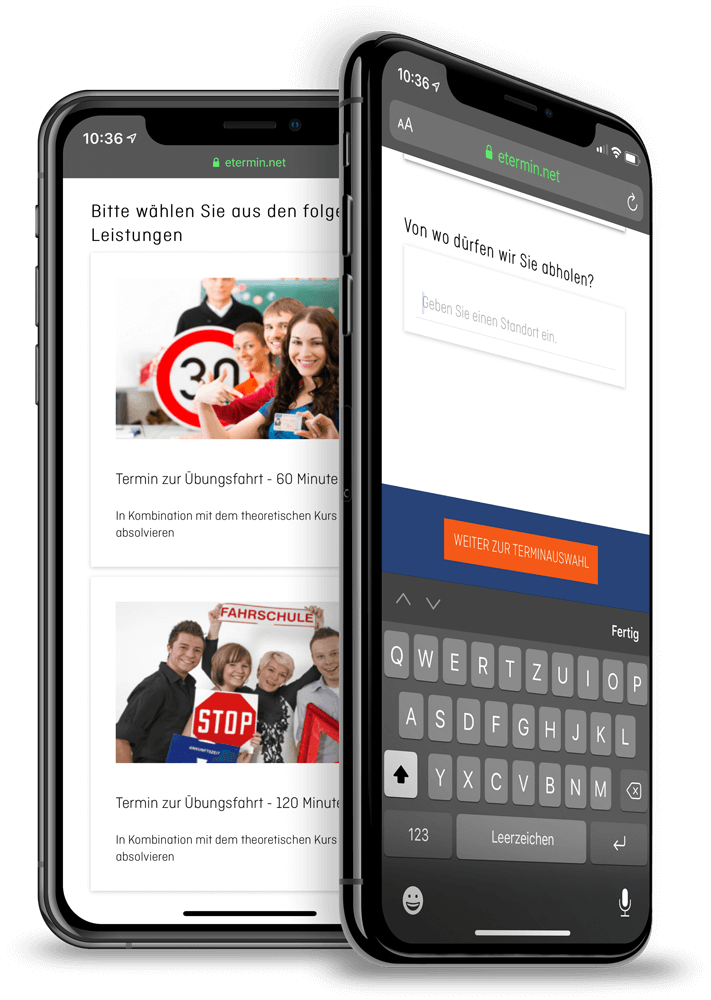 Online Buchungssystem zur Terminbuchung für Fahrschulen von eTermin für Fahrschulen von eTermin