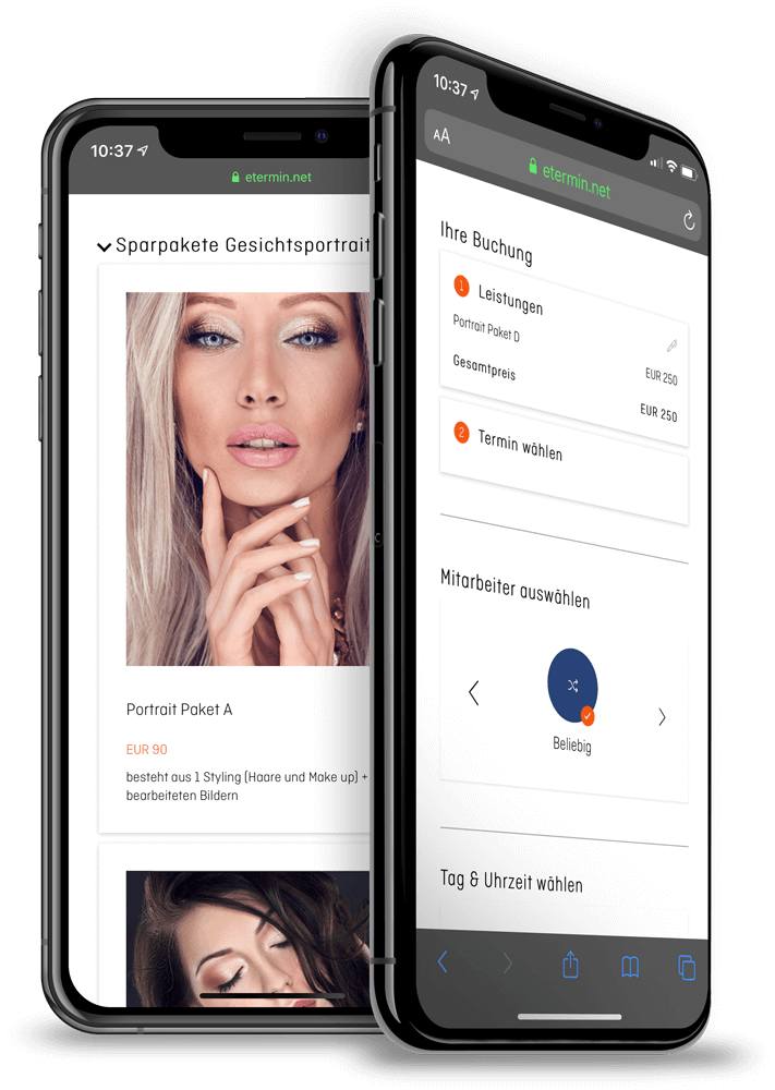 Online Terminbuchung und Terminverwaltung für Fotografen von eTermin