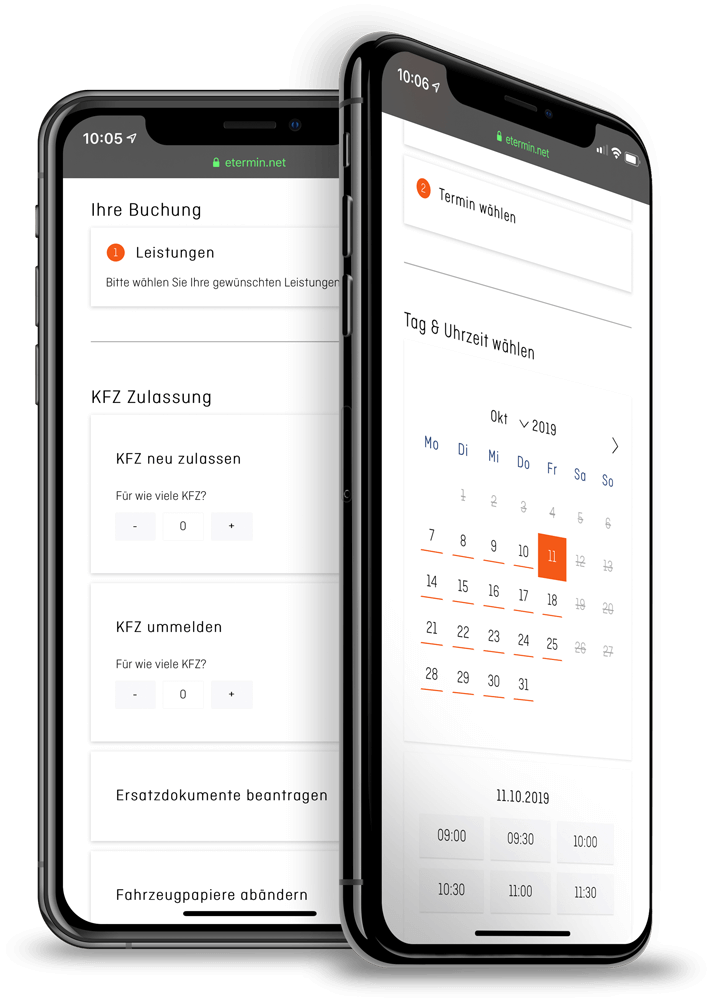 Digitaler Terminkalender und automatisierte Terminbuchung für KFZ Zulassungsstellen 
