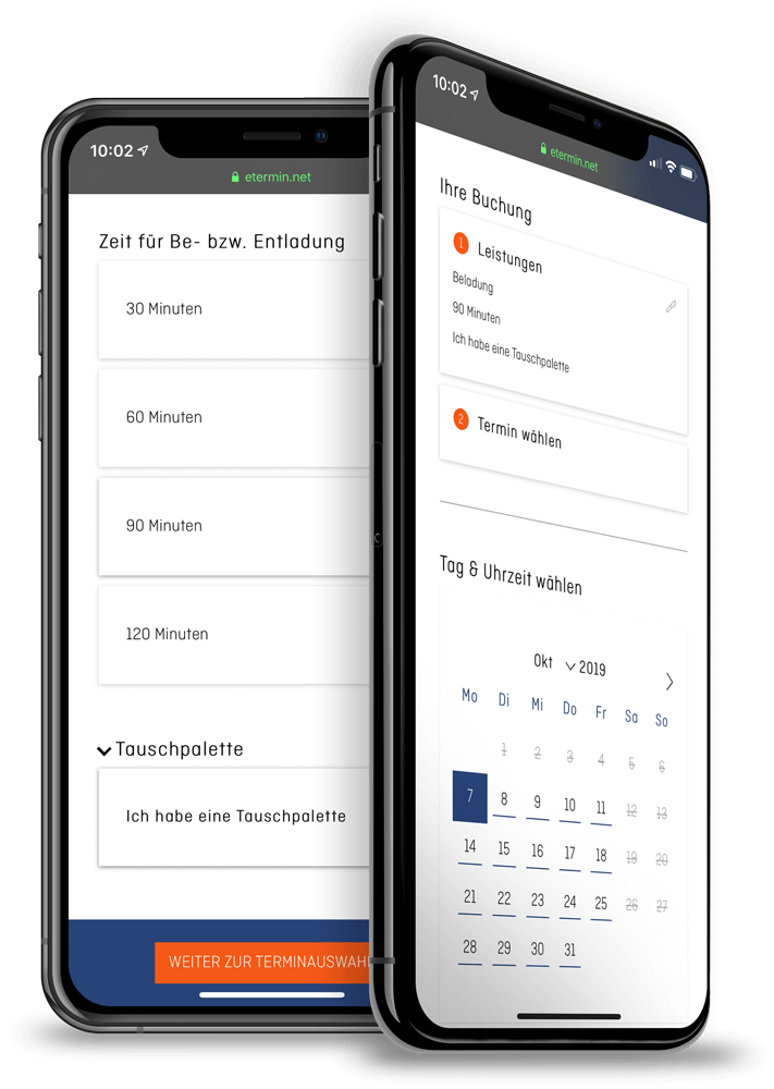 Online Terminbuchung & Ressourcenplanung für Speditionen und Logistikunternehmen von eTermin
