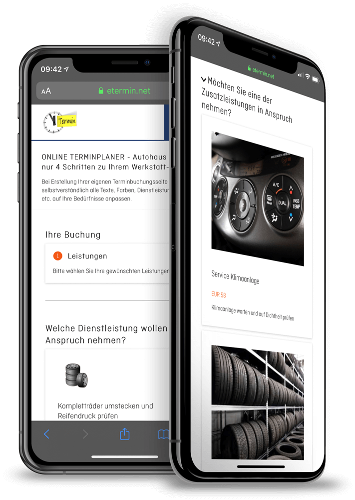 Online Terminbuchung und Terminverwaltung für Authäuser und Werkstätten